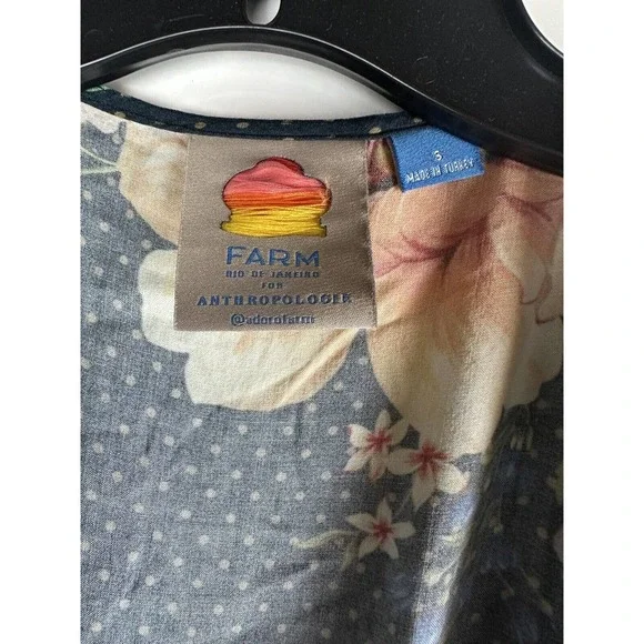 Farm Rio Anthropologie Majorca Wrap Dress Hi Lo Floral Boho Women's Size Small - Picture 13 of 16